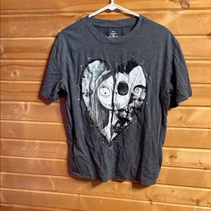 Disney Black The Nightmare Before Christmas Heart Graphic Tee